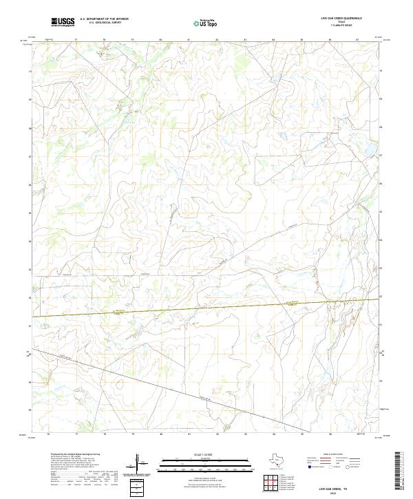 USGS Topographic Map – Live Oak Creek