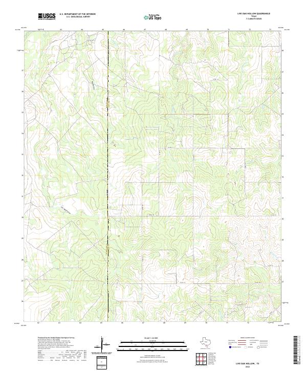 USGS Topographic Map – Live Oak Hollow