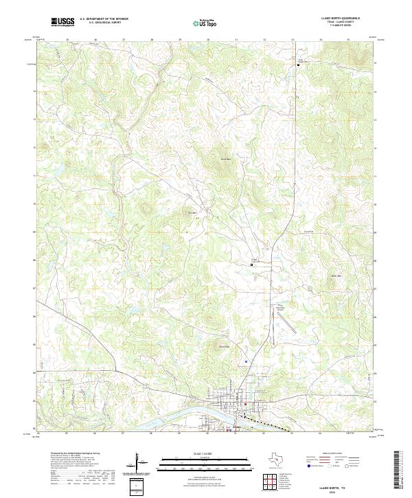 USGS Topographic Map – Llano North