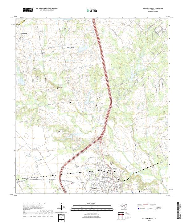 USGS Topographic Map – Lockhart North