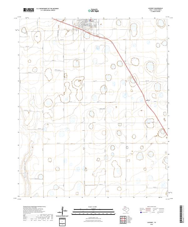 USGS Topographic Map – Lockney