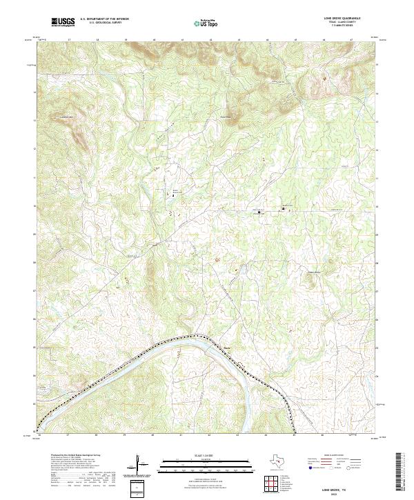 USGS Topographic Map – Lone Grove