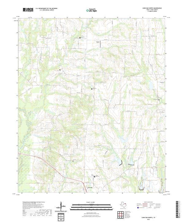 USGS Topographic Map – Lone Oak North