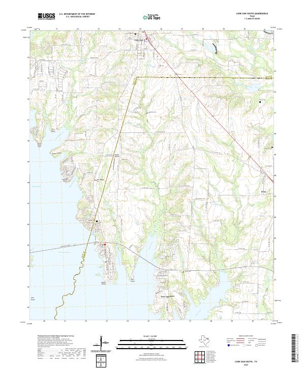USGS Topographic Map – Lone Oak South