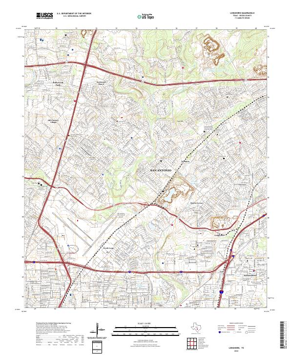 USGS Topographic Map – Longhorn