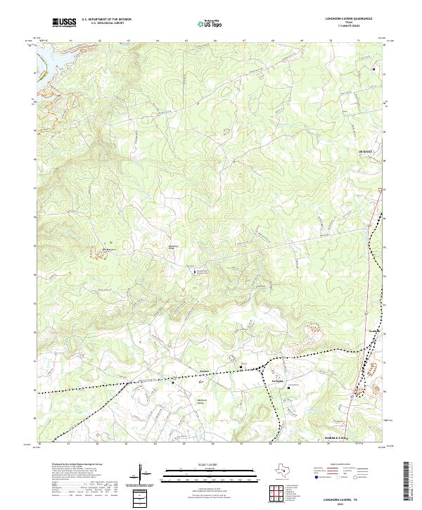 USGS Topographic Map – Longhorn Cavern