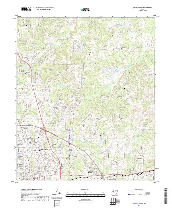 USGS Topographic Map – Longview Heights