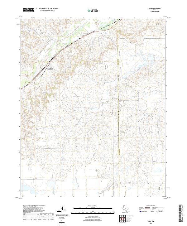 USGS Topographic Map – Lora