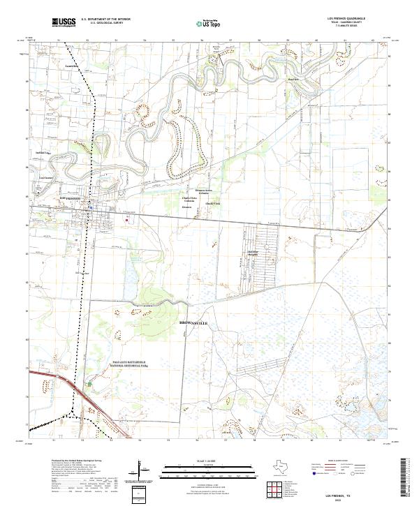 USGS Topographic Map – Los Fresnos