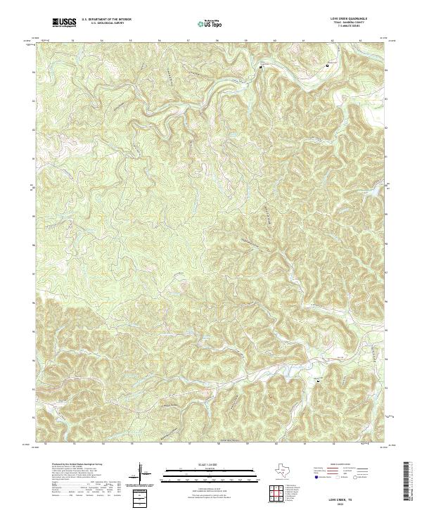 USGS Topographic Map – Love Creek