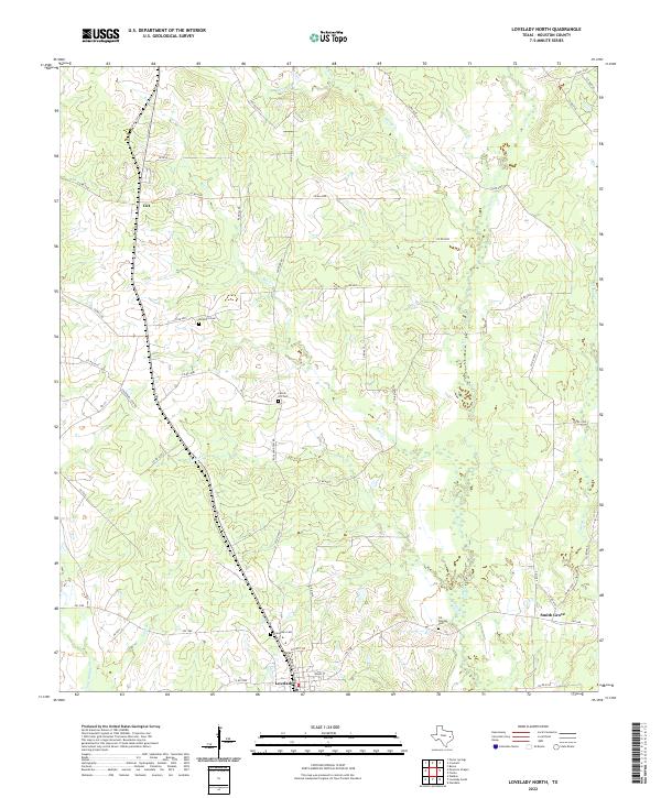 USGS Topographic Map – Lovelady North