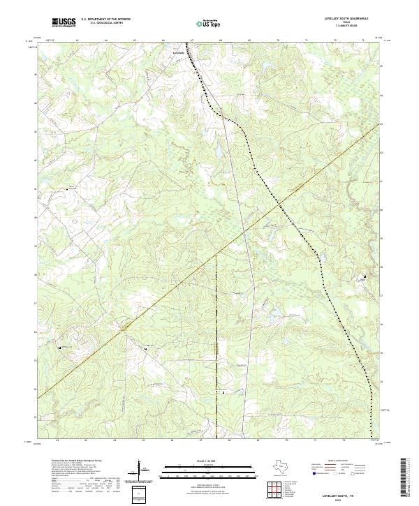 USGS Topographic Map – Lovelady South