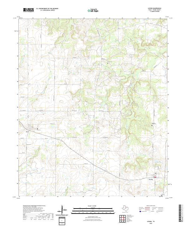 USGS Topographic Map – Loving