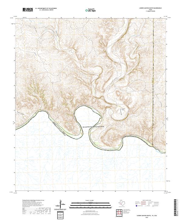 USGS Topographic Map – Lozier Canyon South