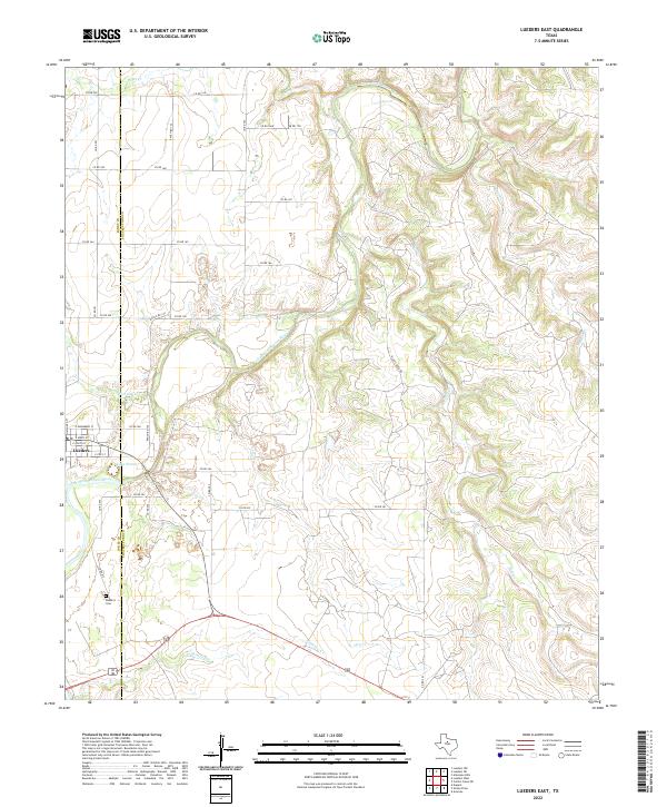 USGS Topographic Map – Lueders East