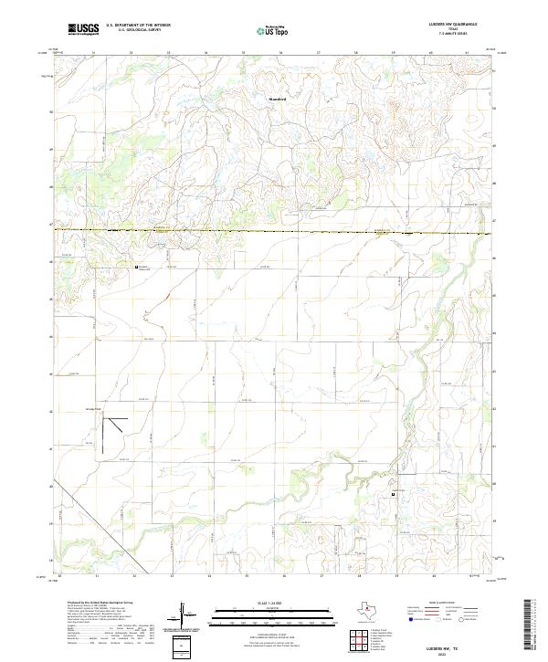 USGS Topographic Map – Lueders NW