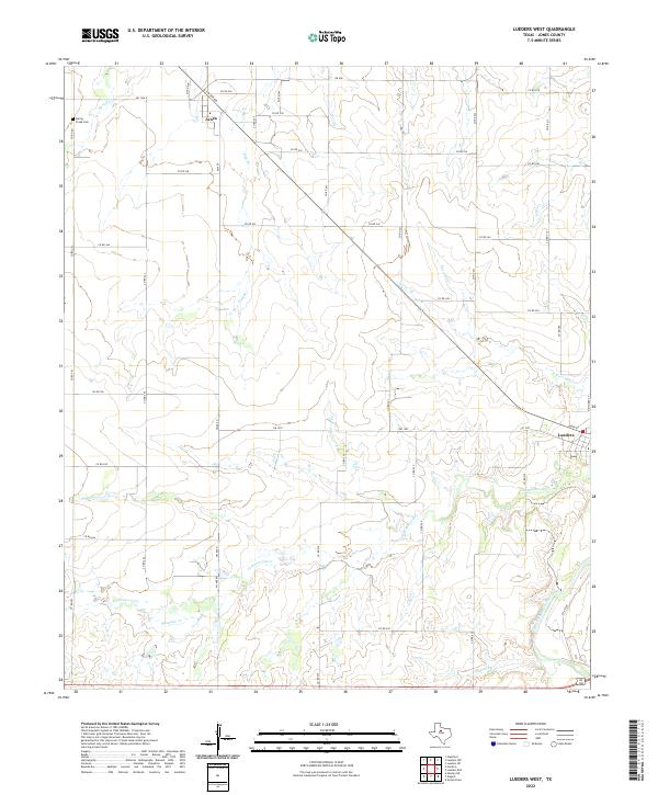 USGS Topographic Map – Lueders West