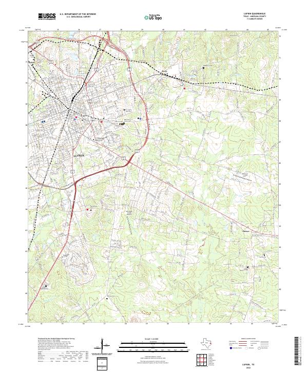 USGS Topographic Map – Lufkin