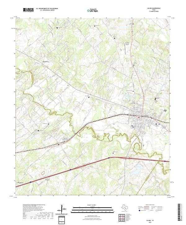 USGS Topographic Map – Luling