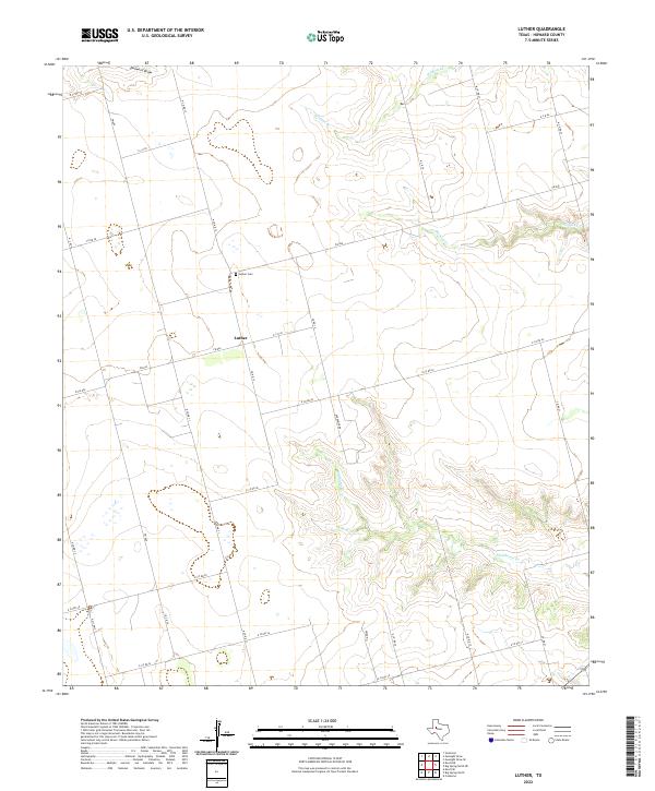 USGS Topographic Map – Luther