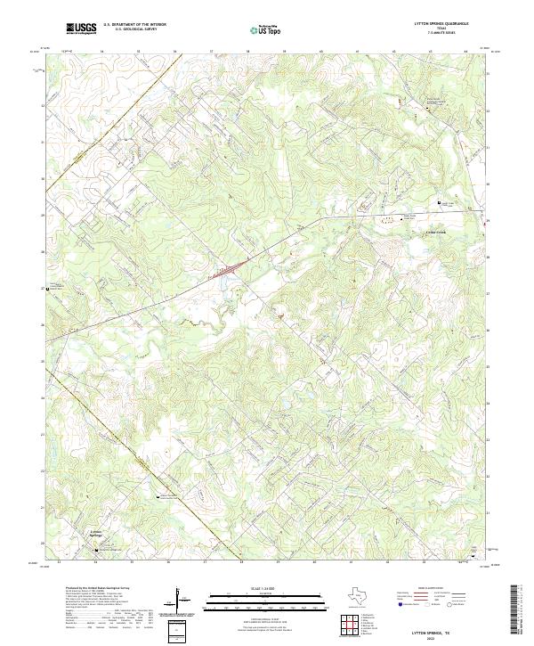 USGS Topographic Map – Lytton Springs