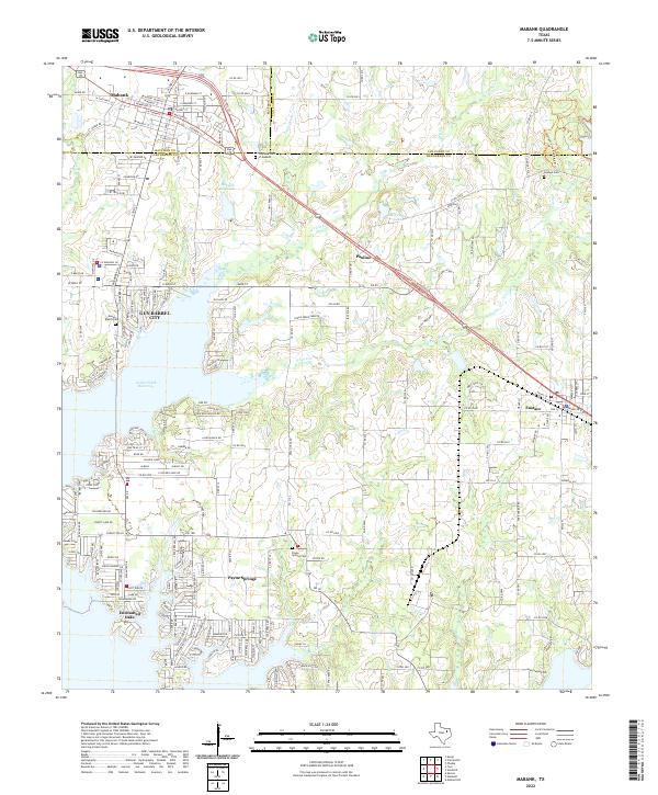 USGS Topographic Map – Mabank