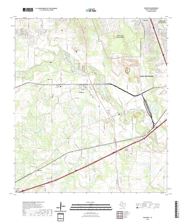 USGS Topographic Map – Macdona