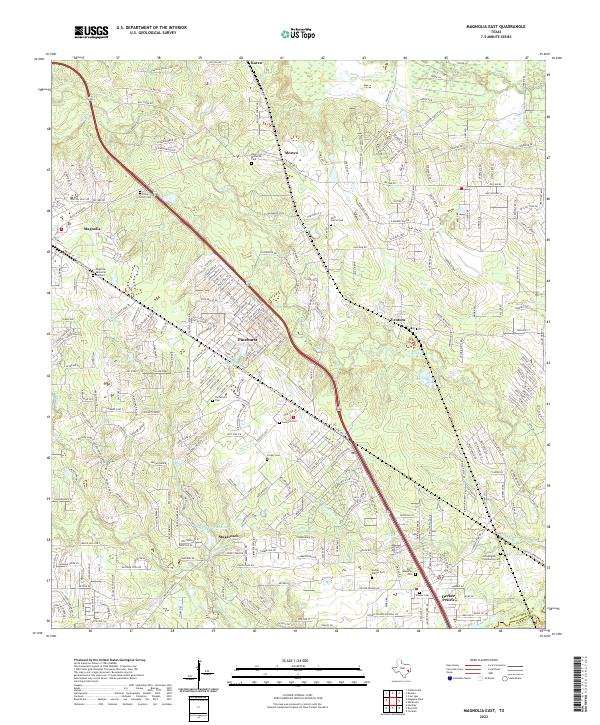 USGS Topographic Map – Magnolia East