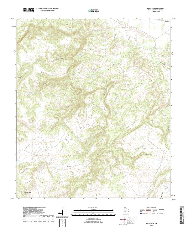 USGS Topographic Map – Major Peak