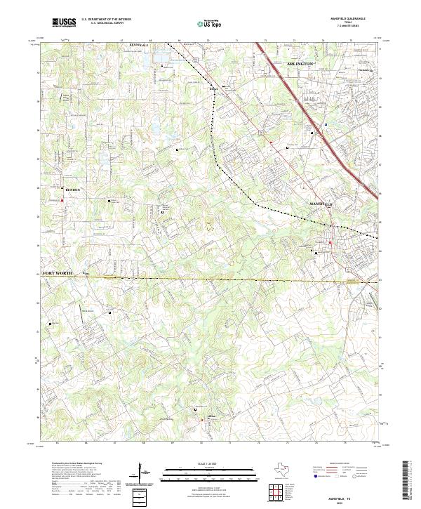 USGS Topographic Map – Mansfield