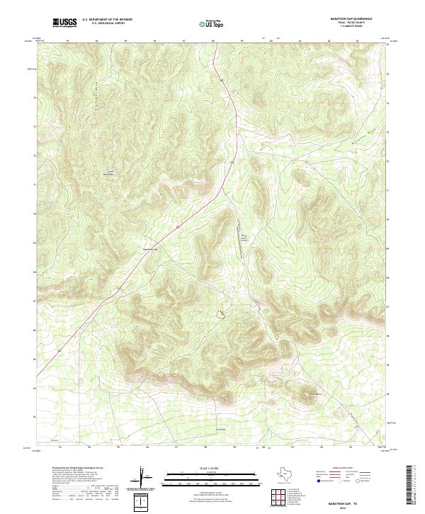 USGS Topographic Map – Marathon Gap
