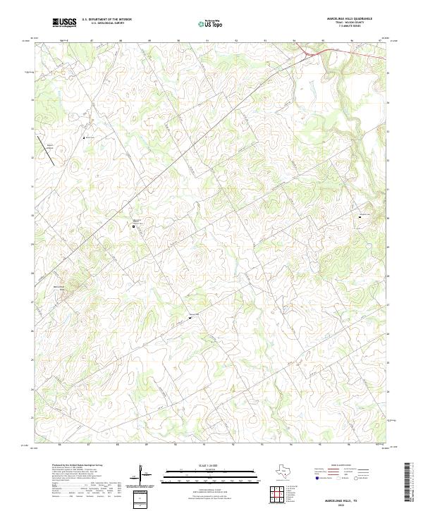 USGS Topographic Map – Marcelinas Hills