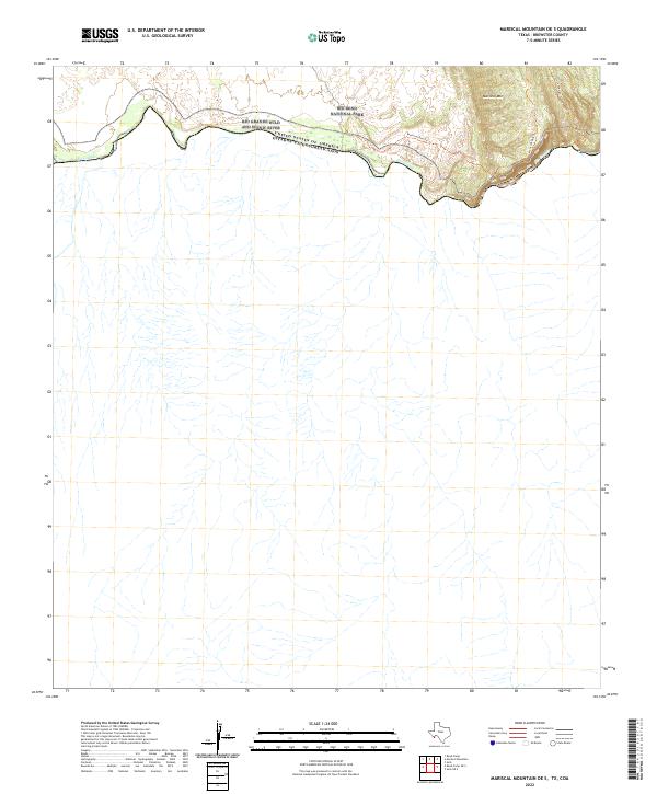 USGS Topographic Map – Mariscal Mountain OE S