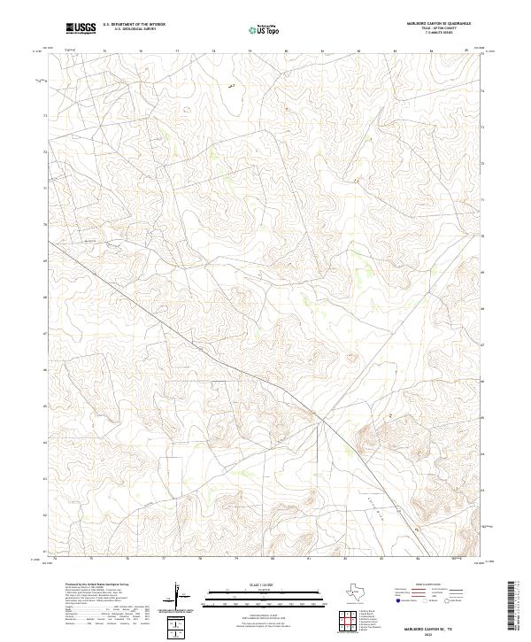 USGS Topographic Map – Marlboro Canyon SE