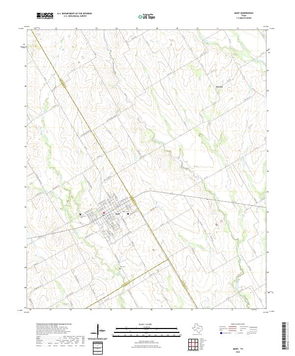 USGS Topographic Map – Mart