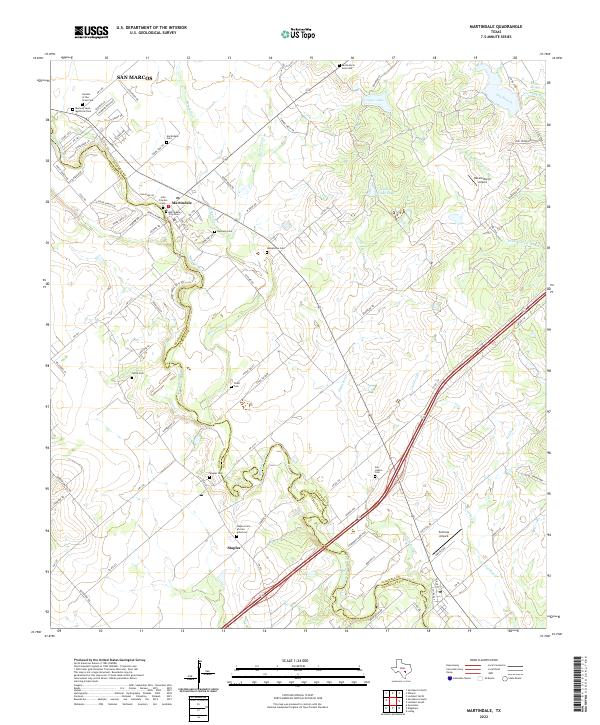 USGS Topographic Map – Martindale