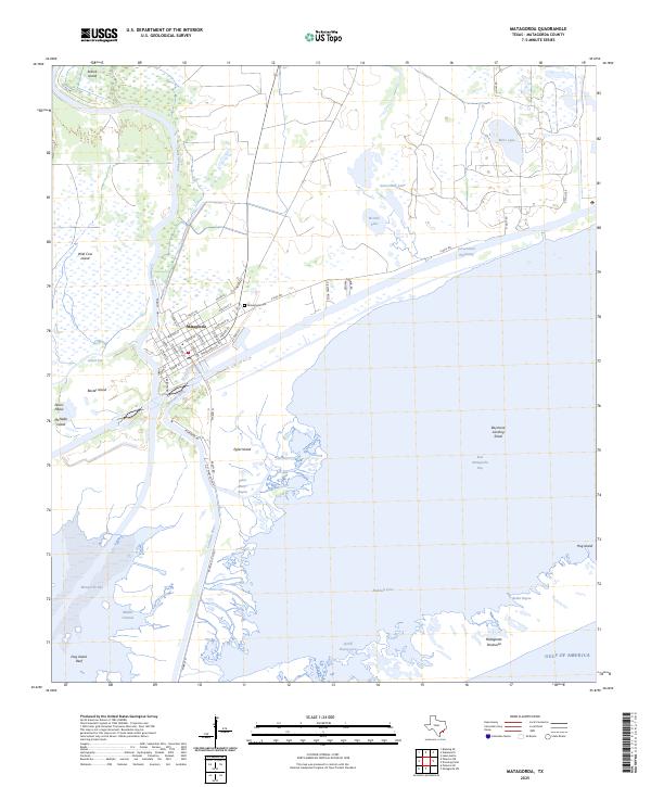 USGS Topographic Map – Matagorda