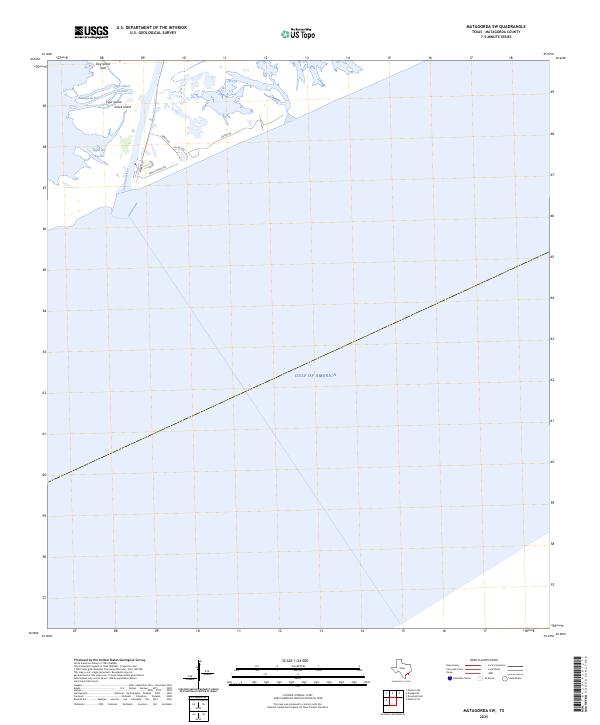 USGS Topographic Map – Matagorda SW