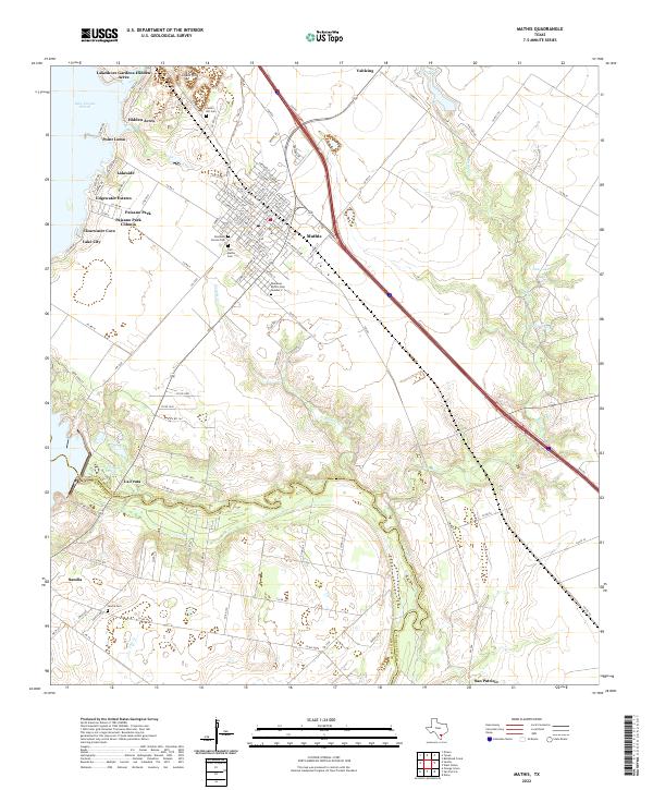 USGS Topographic Map – Mathis