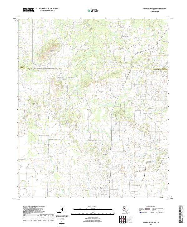 USGS Topographic Map – McKenzie Mountains