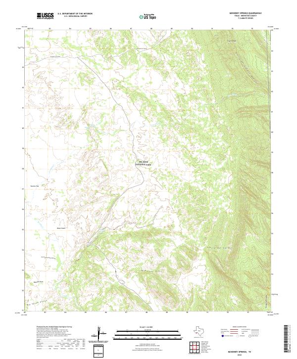 USGS Topographic Map – McKinney Springs
