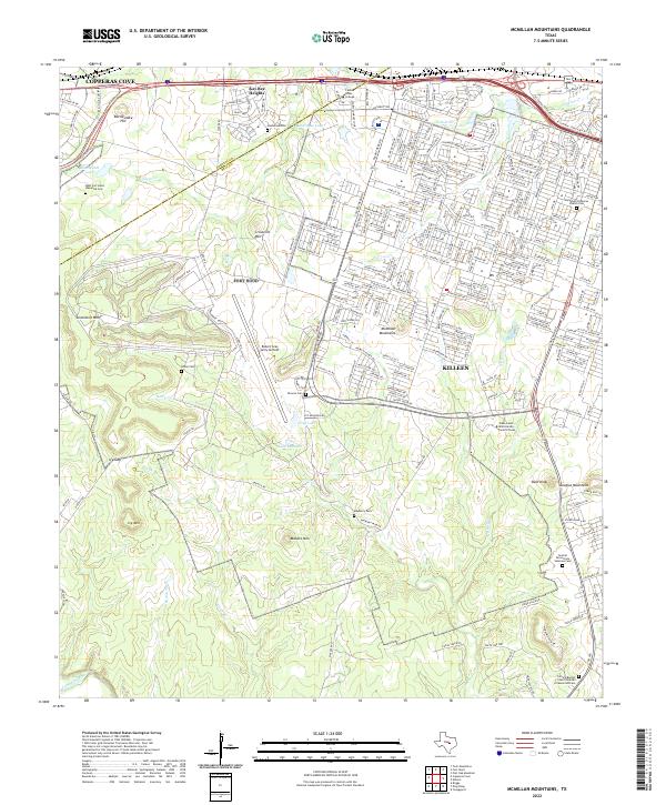USGS Topographic Map – McMillan Mountains