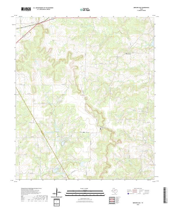 USGS Topographic Map – Mercers Gap