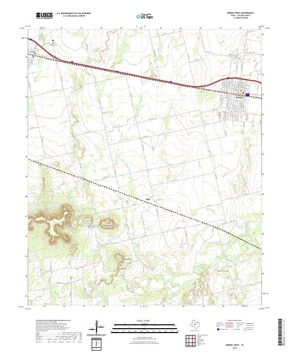 USGS Topographic Map – Merkel West