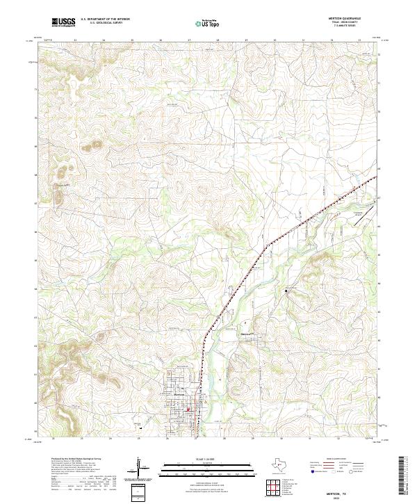 USGS Topographic Map – Mertzon