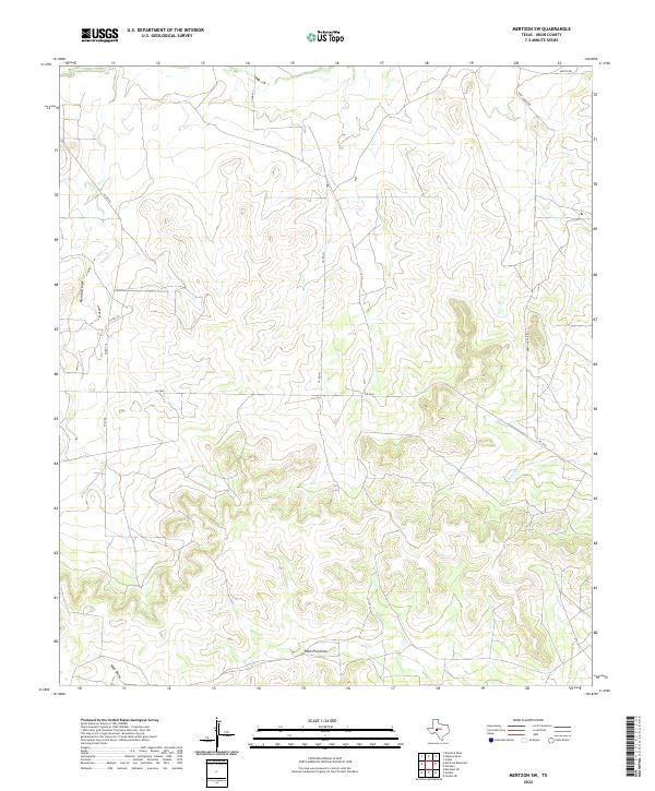 USGS Topographic Map – Mertzon SW