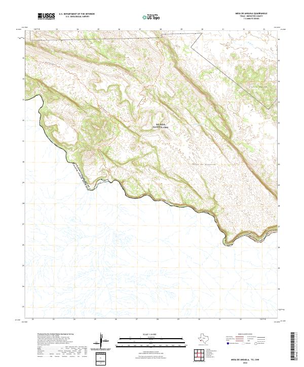 USGS Topographic Map – Mesa De Anguila