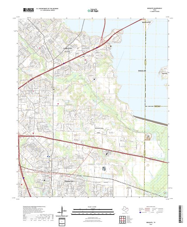 USGS Topographic Map – Mesquite
