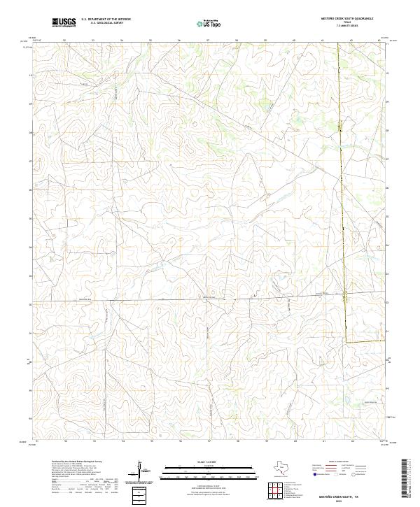2022 Map of Mesteno Creek South, 2022 Print