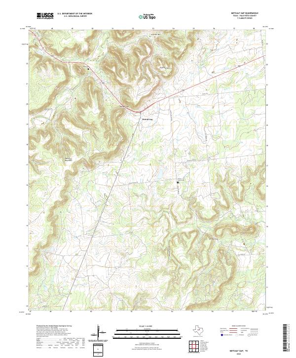 USGS Topographic Map – Metcalf Gap